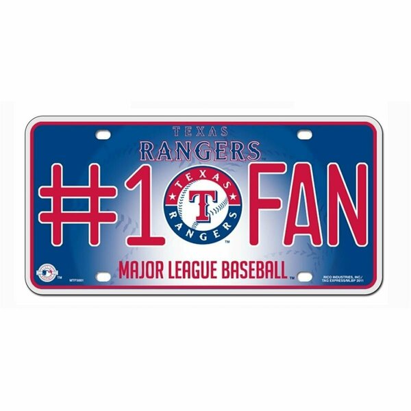 Rico Industries Texas Rangers License Plate #1 Fan 9474628510